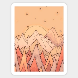 A relaxing autumnal land Sticker